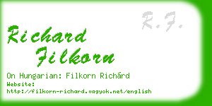 richard filkorn business card